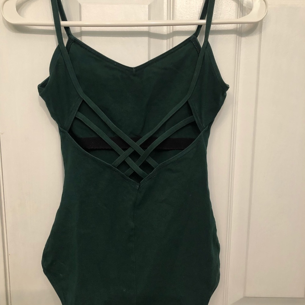 Lattice Back Hunter Green Leotard